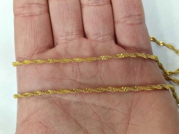 Złoty łańcuszek damski/ 585/ 10.87 gram/ 55cm/ nowoczesny