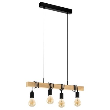 LAMPA SUFITOWA WISZĄCA METAL/ DREWNO LOFT LINE APP974