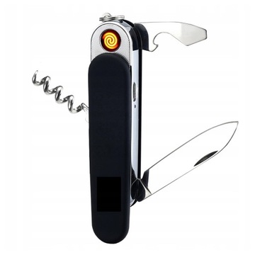 ZAPALNICZKA TAKTYCZNA SCYZORYK CZARN USB 5w1 DK-F4