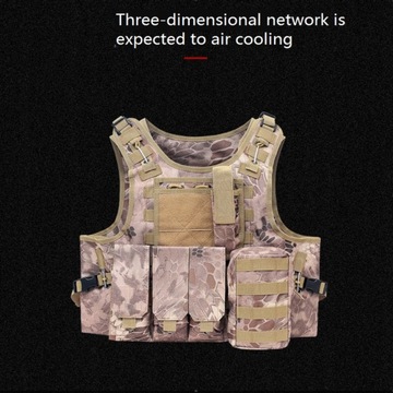 Uniwersalna kamizelka taktyczna wojskowa Camo