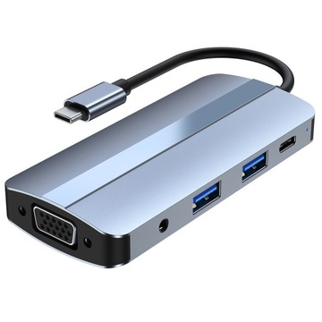 USB-концентратор C typeC 3.1 Thunderbolt 3 HDMI 4K VGA SD TF