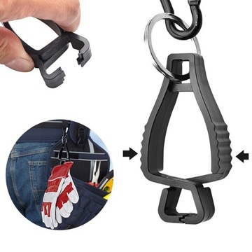 Держатель для перчаток, 5 предметов, черный пластик