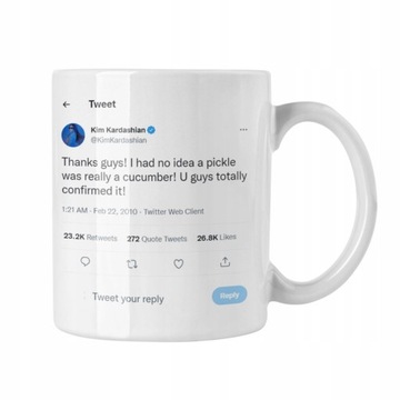 Kubek Cytat Kim Kardashian Tweet Prezent Fana