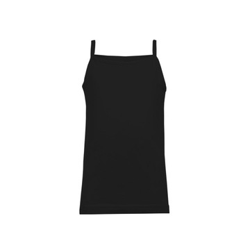 CZARNY BAWEŁNIANY TOP DAMSKI PODKOSZULKA DABSMKA BIELIZNA RAMIĄCZKA XXL