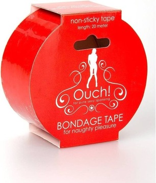 Taśma BDSM Ouch! - Bondage Tape Red 20m