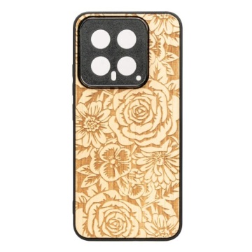 Dřevěné Pouzdro Bewood pro Xiaomi 14 Pro Růže Aniegre