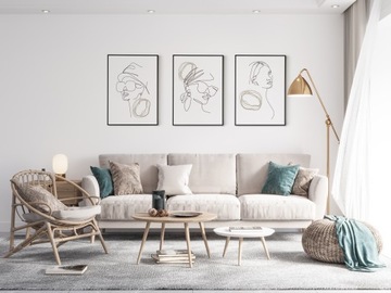 Набор из 3-х постеров 50х70 БОХО Акварель БОЛЬШОЙ ВЫБОР