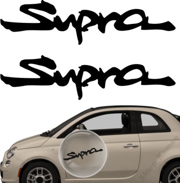 Naklejka wodoodporna, samochodowa, samoprzylepna Toyota Supra logo 15cm