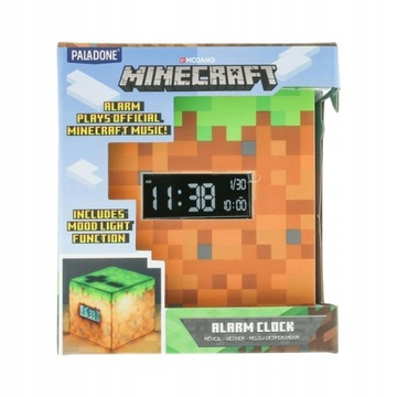 MINECRAFT BUDZIK ZEGAR LAMPKA PRODUKT NA LICENCJI