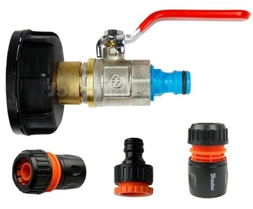 ZAWÓR 3/4 +NAKRĘTKA mauser zbiornik adapter do ZBIORNIKÓW IBC 1000L mauzer