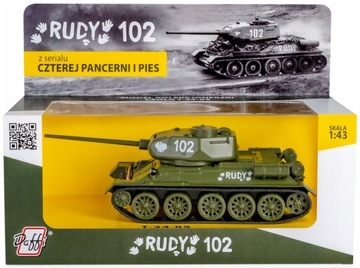 DAFFI 1:43 - Czołg T-34-85 Rudy 102 - Czterej Pancerni i pies