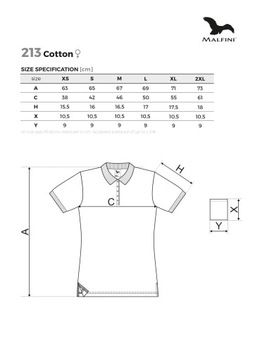 Cotton koszulka polo damska czerwień purpurowa L,2134015