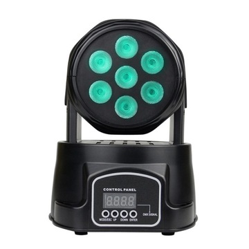 7×10W RGBW 4W1 LED DMX512 GŁOWA RUCHOMA