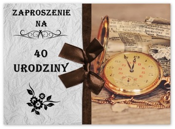 ZAPROSZENIA NA 40 URODZINY + KOPERTA ZAPROSZENIE