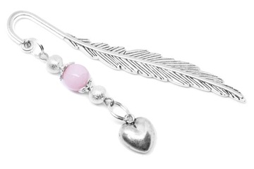 ZAKŁADKA DO KSIĄŻKI serce serduszko JADEIT kamień