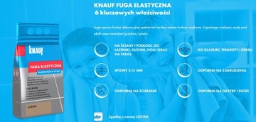 Затирка эластичная КНАУФ, черная, 1,5 кг, балкон, терраса, пол с подогревом. черный