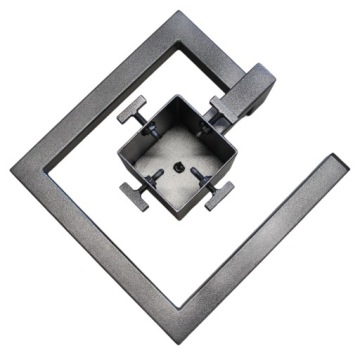 СТАБИЛЬНАЯ КВАДРАТНАЯ МЕТАЛЛИЧЕСКАЯ ПОДСТАВКА ДЛЯ РОЖДЕСТВЕНСКОЙ ЕЛКИ, МАЛЕНЬКАЯ