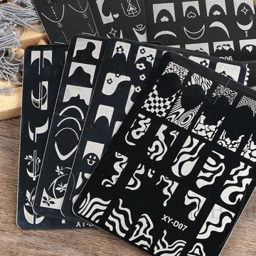 NAIL STAMP Тарелка Декоративная тарелка Маникюр Узоры Украшения