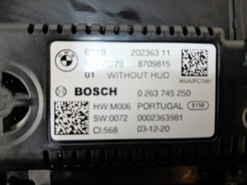 BMW 5 G30 G31 FL 2.0 D PŘÍSTROJOVÁ DESKA DISPLEJ 8709815