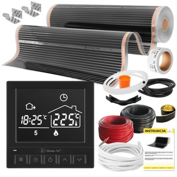 ZESTAW Mission Air Folia Mata Grzewcza PODCZERWIEŃ 100cm I 2m² 160W/m² PTC