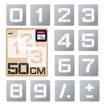 Номера АПО - от 0 до 9 (18 размеров) 50 см.