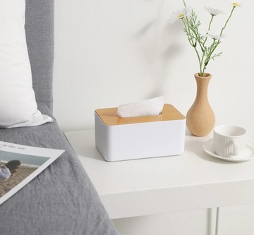 Контейнер для салфеток для держателя салфеток Диспенсер с крышкой из бамбука