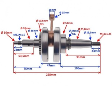 НОВЫЙ Коленвал Suzuki Gn 125 GN125