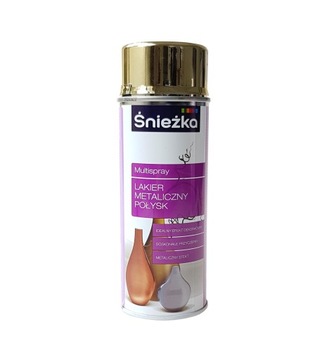 ŚNIEŻKA SPRAY METALICZNY POŁYSK EFEKT ZŁOTA 400ML