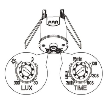 ДАТЧИК ДВИЖЕНИЯ ПОТОЛОЧНЫЙ PIR-ДАТЧИК СКРЫТОГО МОНТАЖА СВЕТОДИОДНЫЙ МИНИ-ПОТОЛОЧНЫЙ ДЕТЕКТОР 800Вт 360