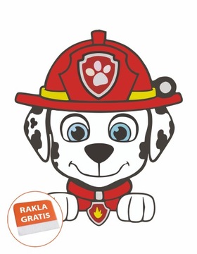 Naklejka na ścianę dla dzieci psi patrol Marshall