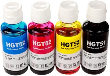 4x TUSZ DO DRUKARKI HP GT51 / GT52 KOMPLET XL