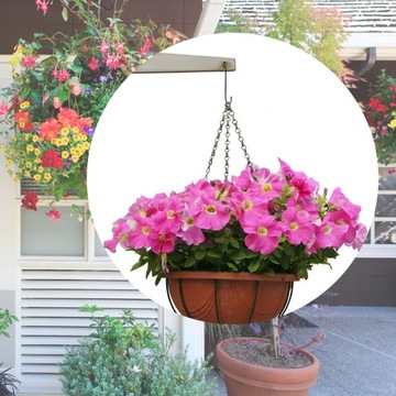 САДОВАЯ ЦВЕТОЧНАЯ КОРЗИНА, КРЮК, ОПОРА ПЕРИЛ