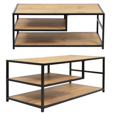 STOLIK KAWOWY LOFT STÓŁ KAWIARNIANY BAROWY ŁAWA 110x55cm do jadalni loftowy