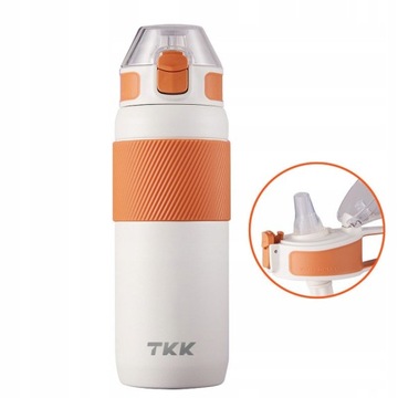 POJEMNY KUBEK TERMICZNY TERMOS Z SŁOMKĄ 550ML