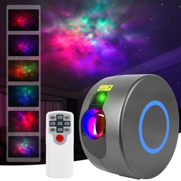 PROJEKTOR GWIAZD PREZENT GALAXY STAR LED LAMPKA NOCNA USB I PILOT