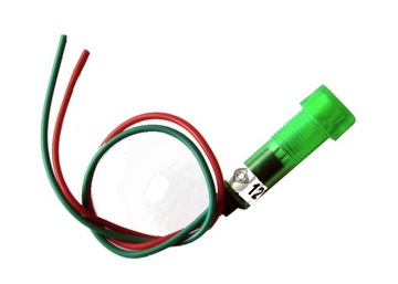 Kontrolka led 12mm 12V zielona