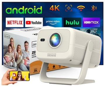 MINI PROJEKTOR PRZENOŚNY ANDROID WiFi RZUTNIK FULL HD 4K Do Filmów Telefonu