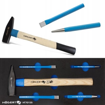 НАБОР ВСТАВОК МОЛОТОК + РЕЗКИ 5EL HOGERT HT7G135