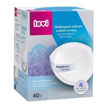 LOVI WKŁADKI LAKTACYJNE ULTRA CIENKIE BIAŁE 40szt. 19/602