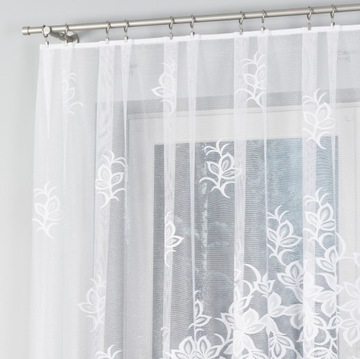 ГОТОВАЯ БЕЛАЯ ЖАККАРДОВАЯ ШТОРА БЕЗ ГЛАЖКИ ДЛЯ КУХНИ 400х160 ЛЯГУШКИ