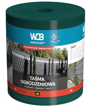 TAŚMA OGRODZENIOWA PREMIUM ZIELONA 19x26 OSŁONA NA OGRODZENIE PANELOWE PŁOT