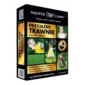 Przyjazny Trawnik DLA DZIECI I ZWIERZĄT Trawy Z Iławy 40 m² 1 kg