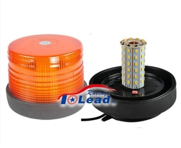 Lampa Ostrzegawcza LED Kogut Duża Widoczność PRZYKRĘCANA 12/24V