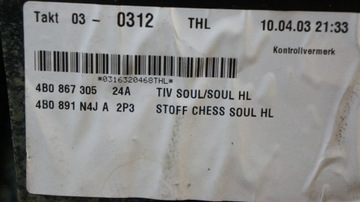 Audi A6 C5 Дверь бекона влево задняя 4B0867305