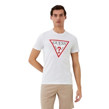 GUESS KOSZULKA MĘSKA T-SHIRT ORIGINAL BIAŁA r.XL
