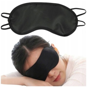 OPASKA NA OCZY DO SPANIA MASKA CZARNA PRZYCIEMNIAJĄCA UNISEX
