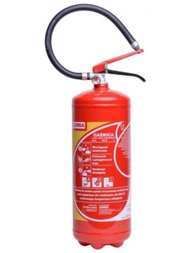 Порошковый огнетушитель PDE6 GLORIA 6 кг + табличка + вешалка