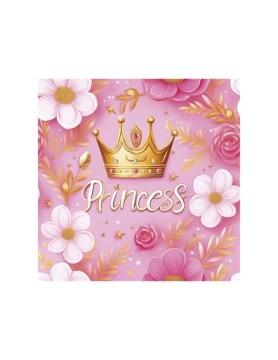 Серветки DAISY POL-MAK 33x33 см рожевий PRINCESS CROWN 20 шт.