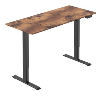 Elektrycznie Regulowane Biurko Spacetronik Moris 120BR 140x70 Brąz Rustic