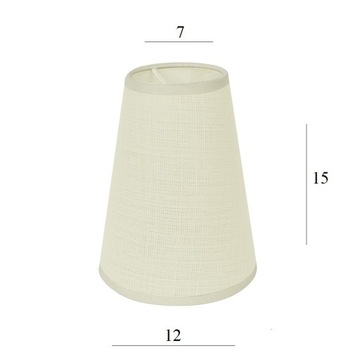 ABAŻUR do lampy żyrandola kinkietu 12/15h ECRU